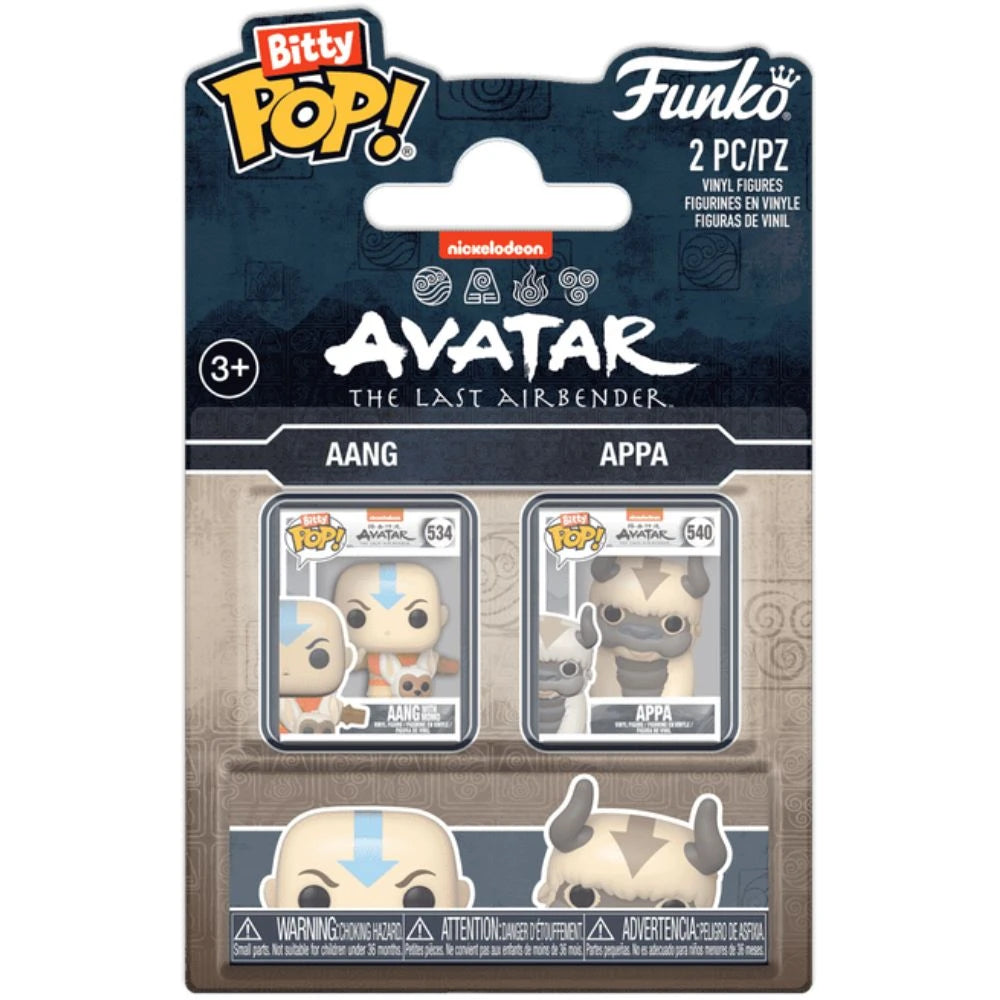 Funko Bitty Pop! Avatar The Last Airbender – Aang & Appa 2-Pack Mini Vinyl Figures (Ages 3+)