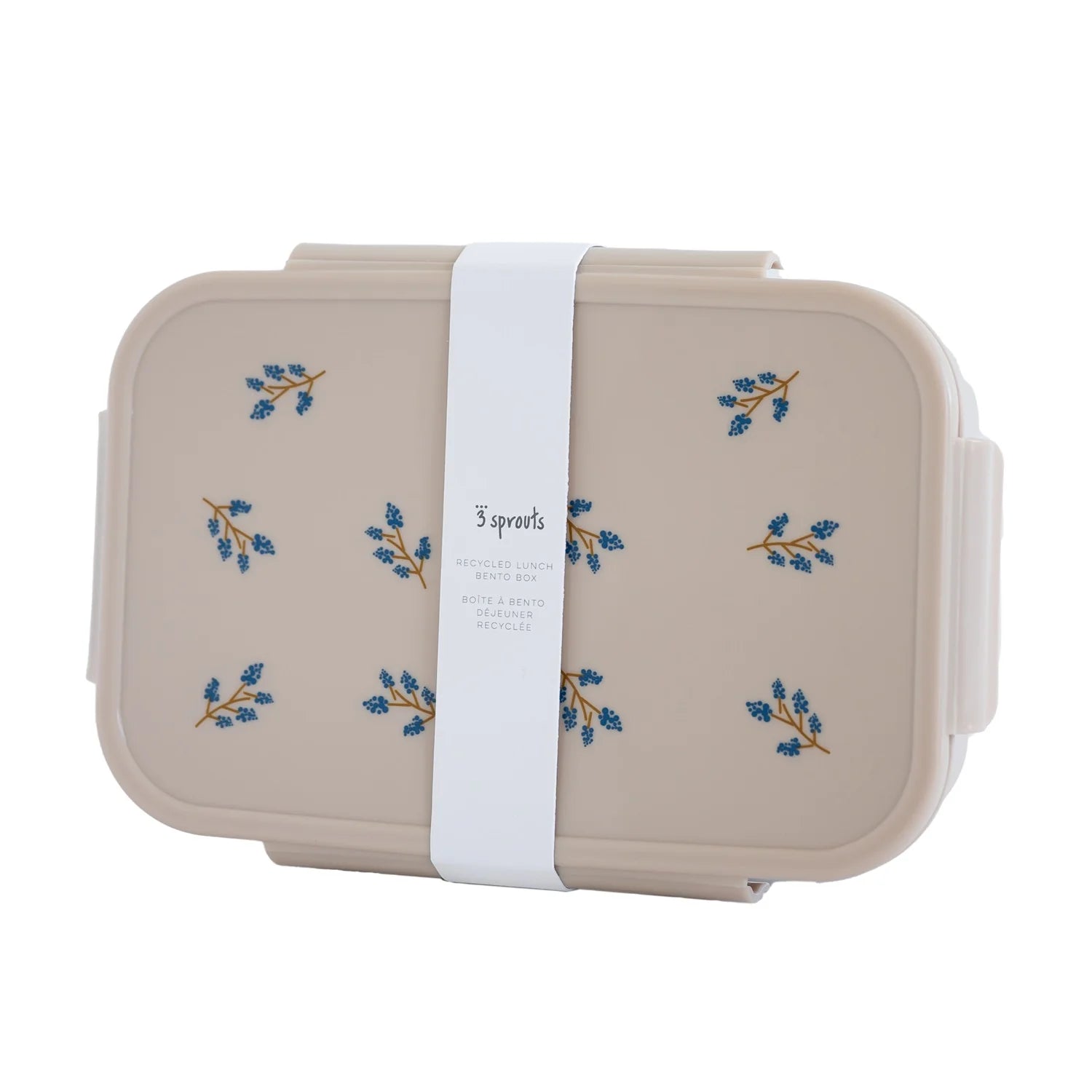 3 Sprouts Recycled Plastic Bento Box - Blueberry Taupe