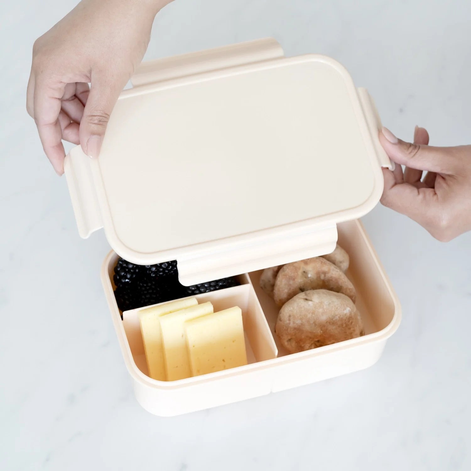 3 Sprouts Recycled Plastic Bento Box - Sand
