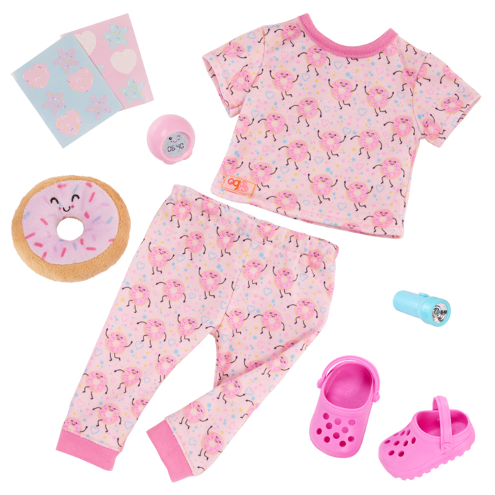 Our Generation Dreaming of Donuts  Pyjama with Donut Print Deluxe Outfit