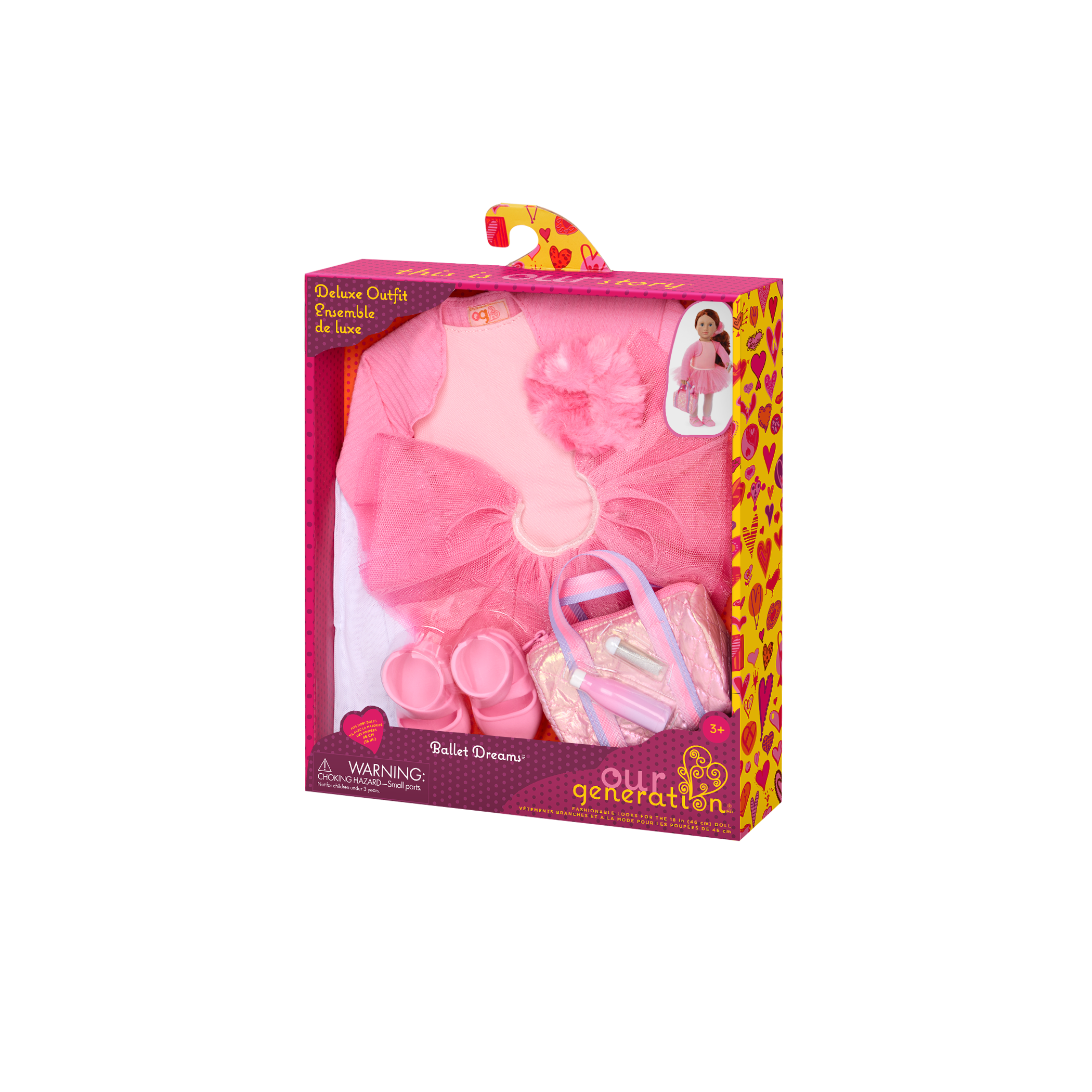 Our Generation Outfit Ballet Dreams with Tricolored Skirt for 18" Doll