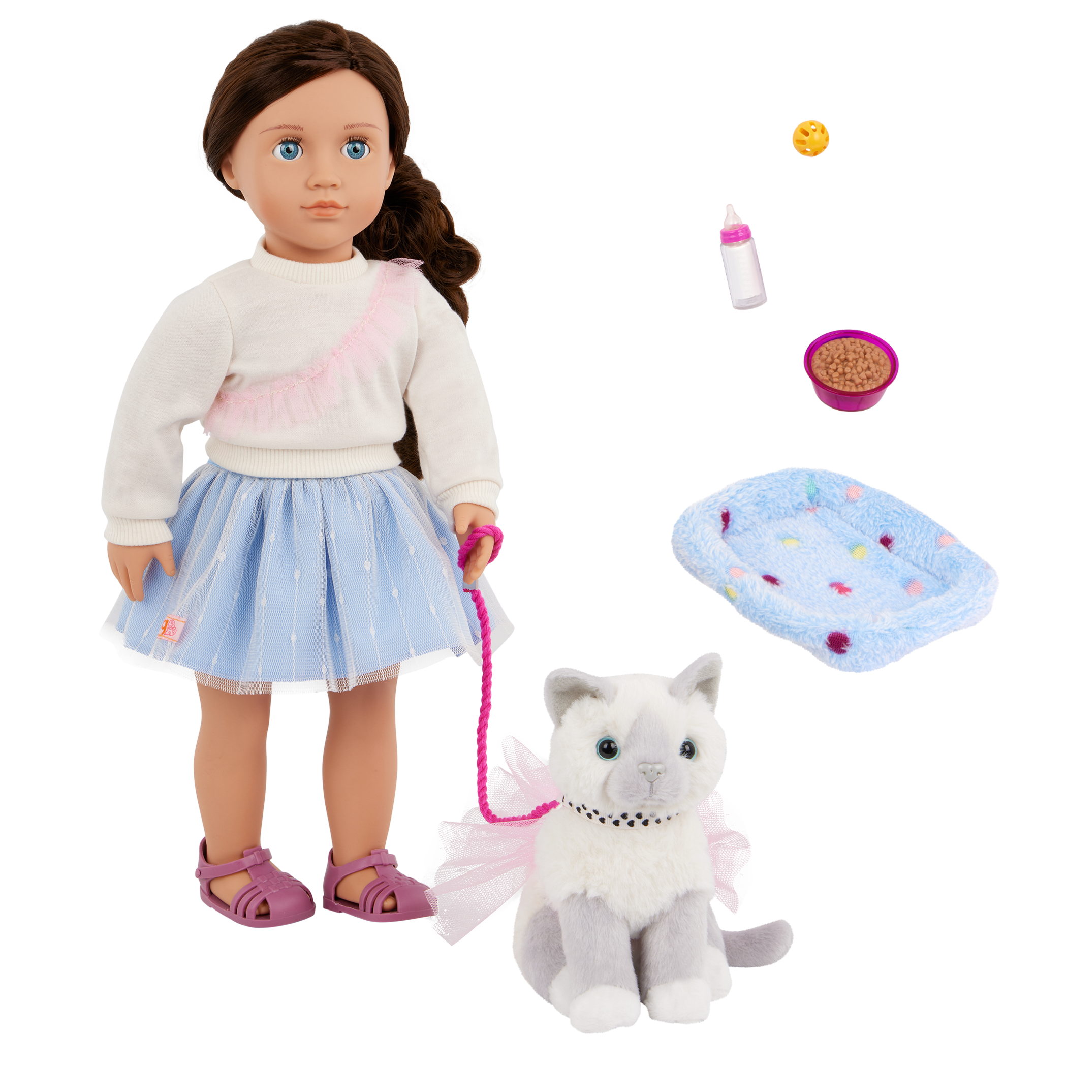 Our Generation Mindy & Pepper the Cat 18" Doll & Pet