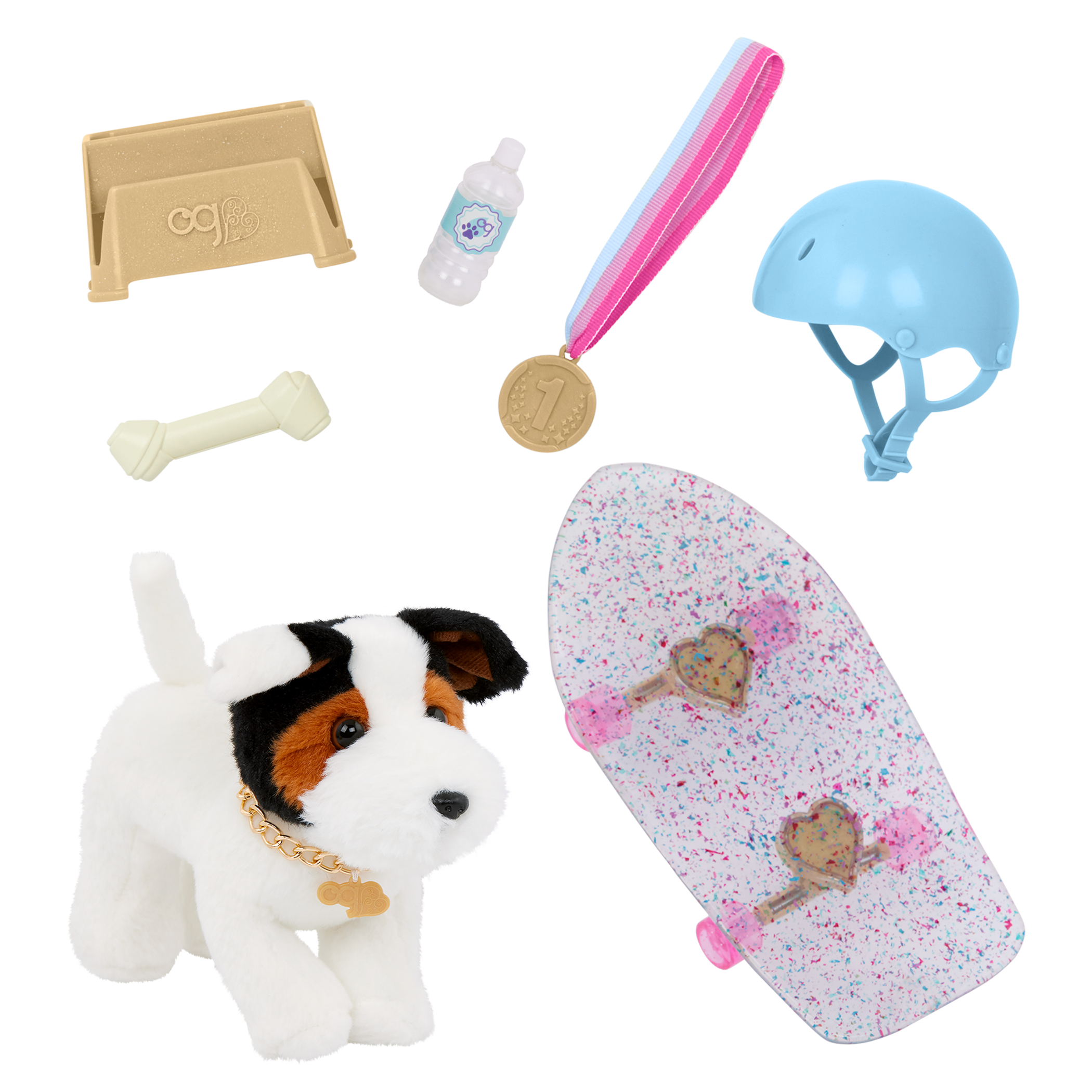 Our Generation Pro Skater Pup Parson Russell Terrier 6" Doll