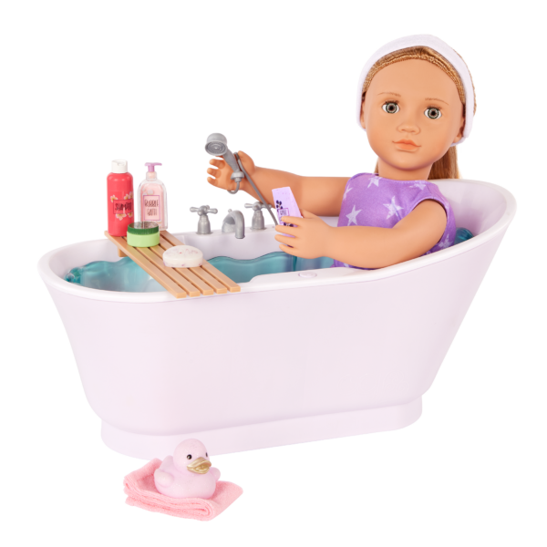 Our Generation Bubbly Bathtime Bathtub Set 18" Doll