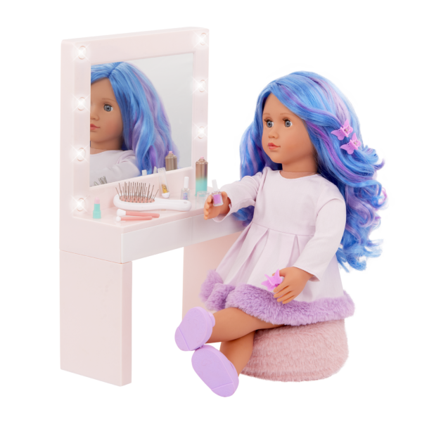 Our Generation Glam Glow Vanity Set 18" Doll