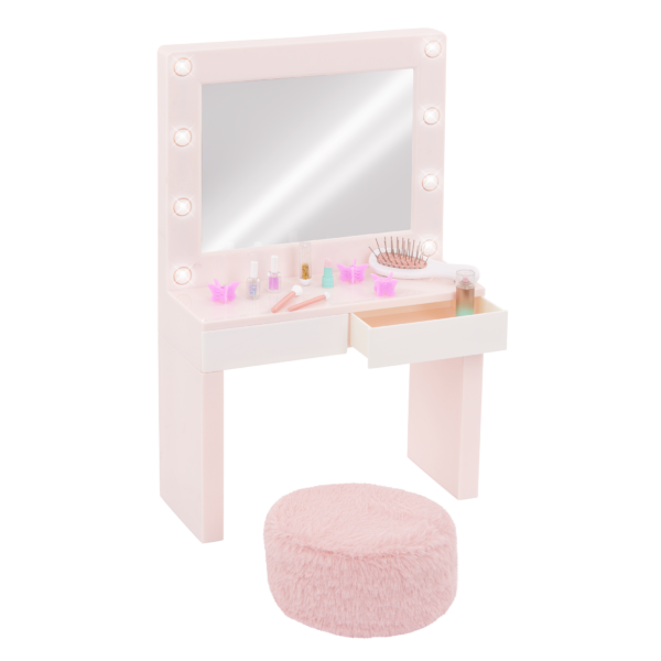 Our Generation Glam Glow Vanity Set 18" Doll