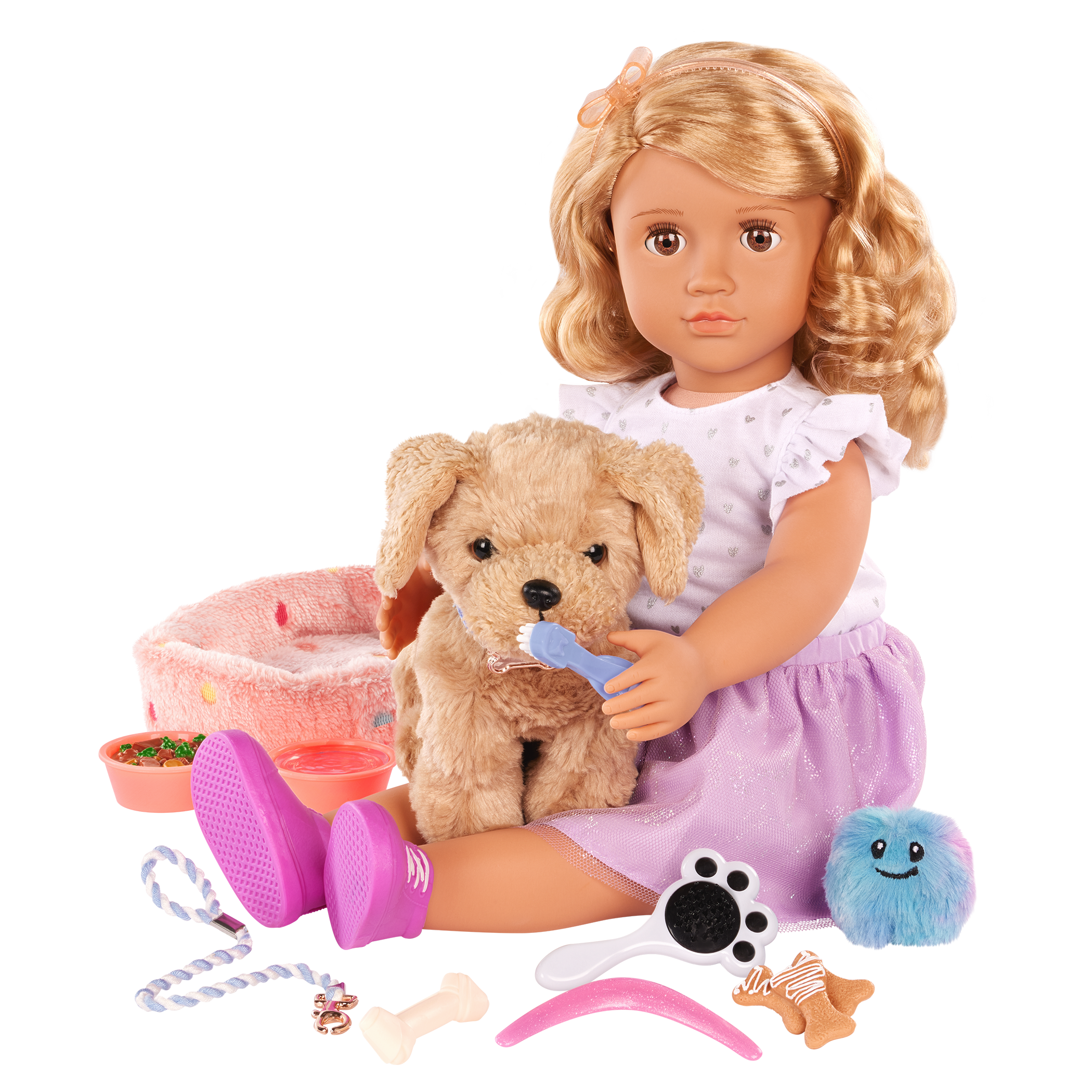 Our Generation Accessories Puppy Care & Play Pup for 18" Doll