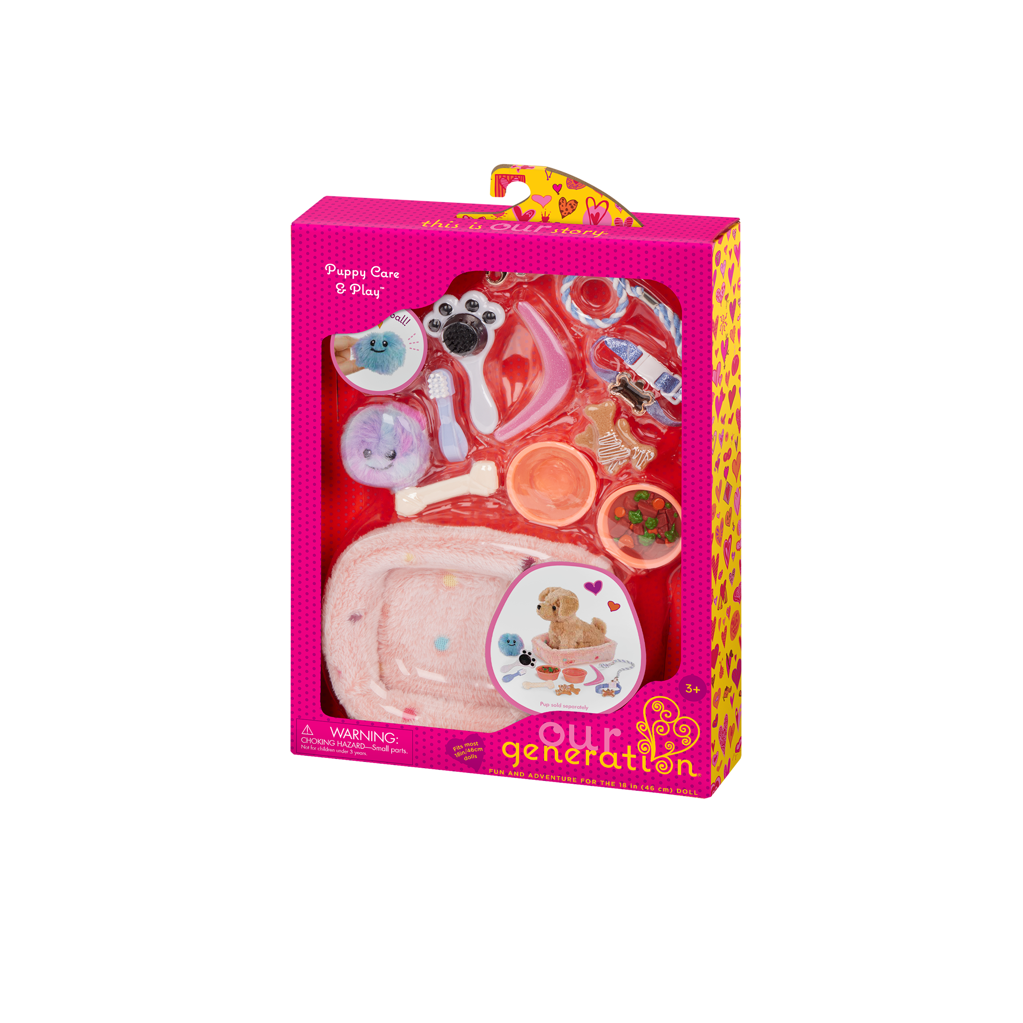 Our Generation Accessories Puppy Care & Play Pup for 18" Doll