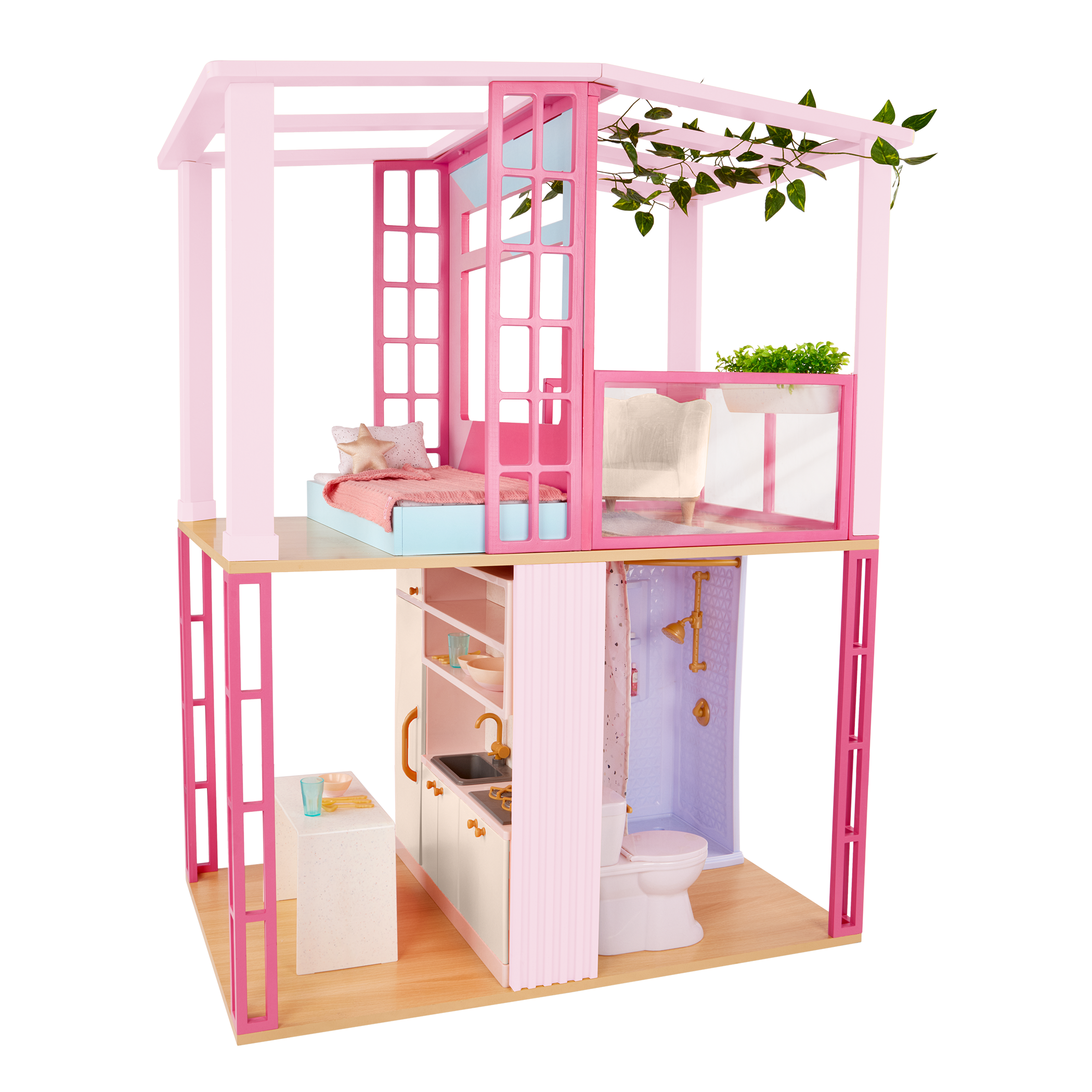 Our Generation Sunshine Loft 2-Floor Pink Dollhouse