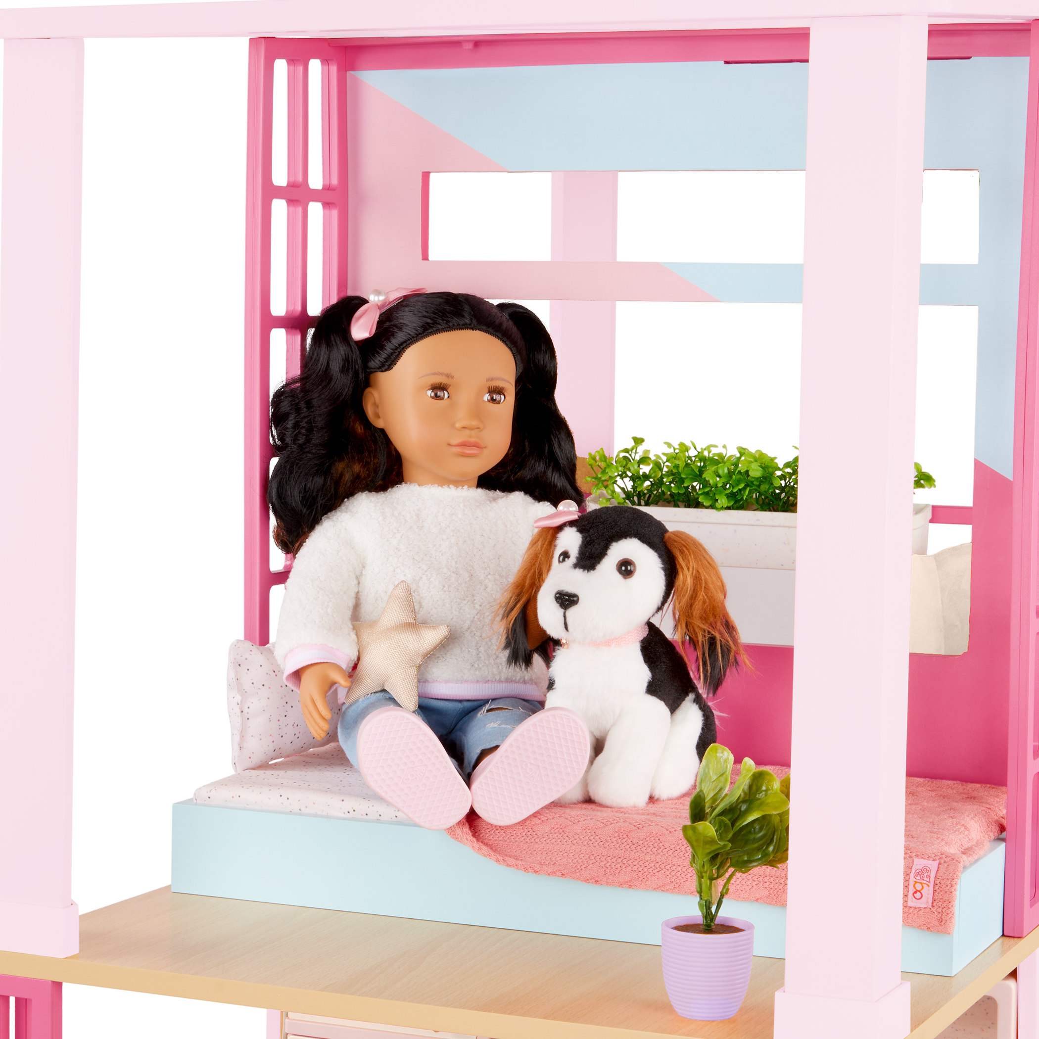 Our Generation Sunshine Loft 2-Floor Pink Dollhouse