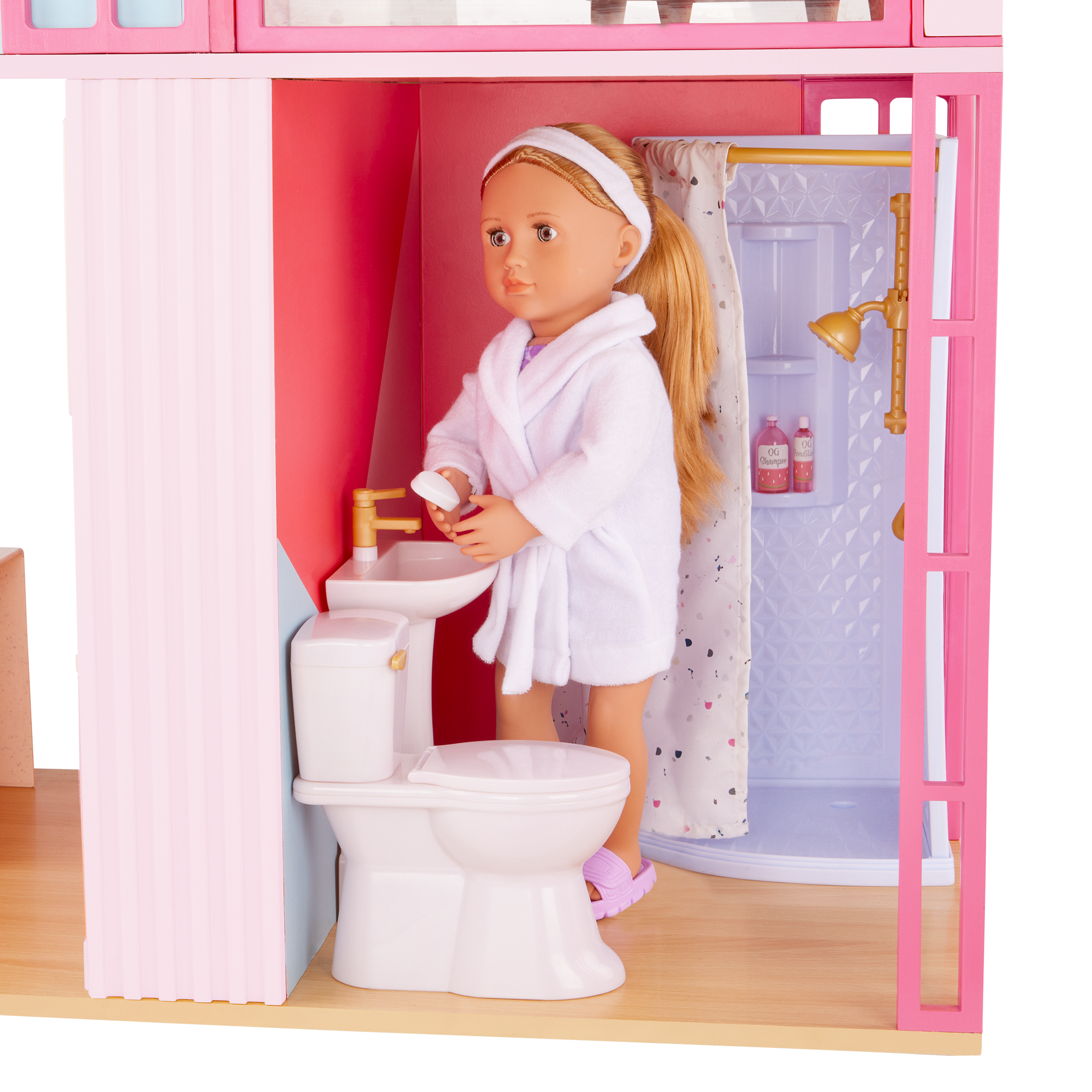 Our Generation Sunshine Loft 2-Floor Pink Dollhouse