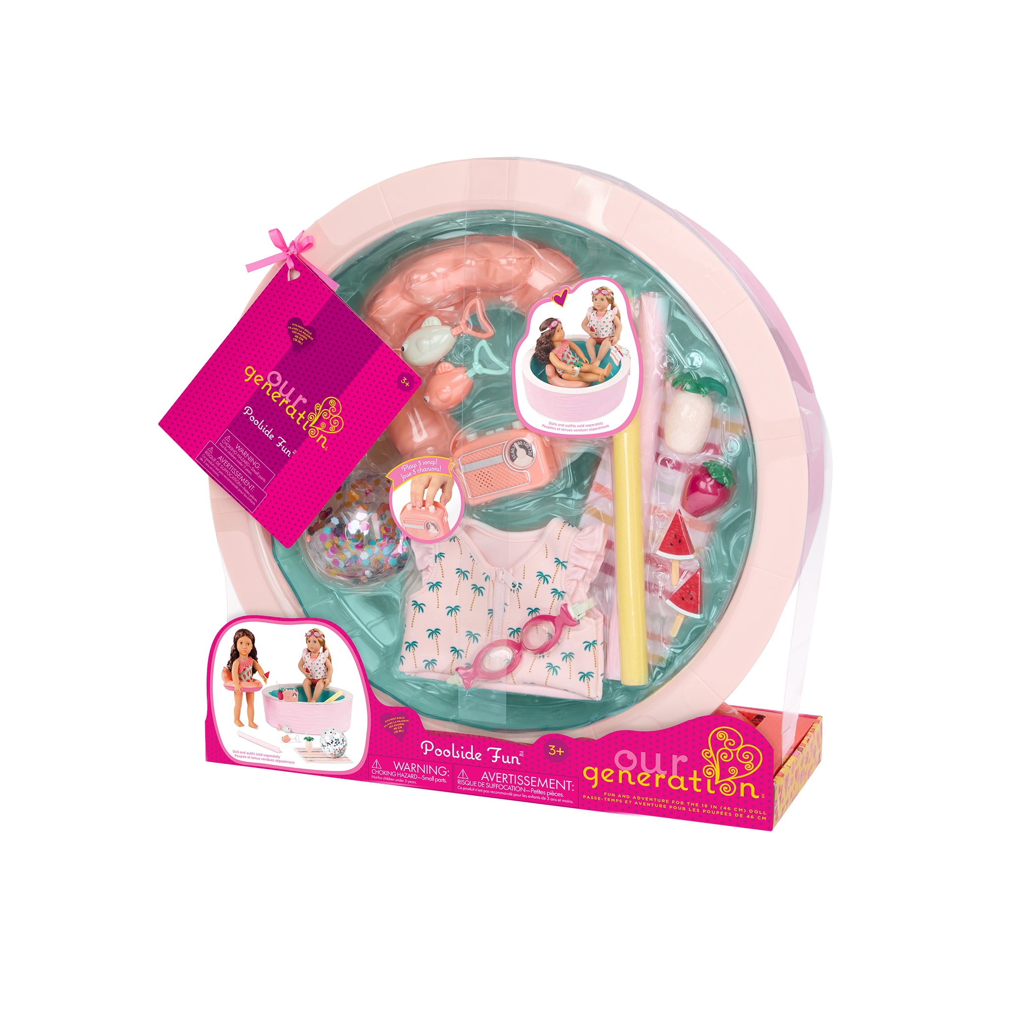 Our Generation Accessories Poolside Fun Pool for 18" Doll