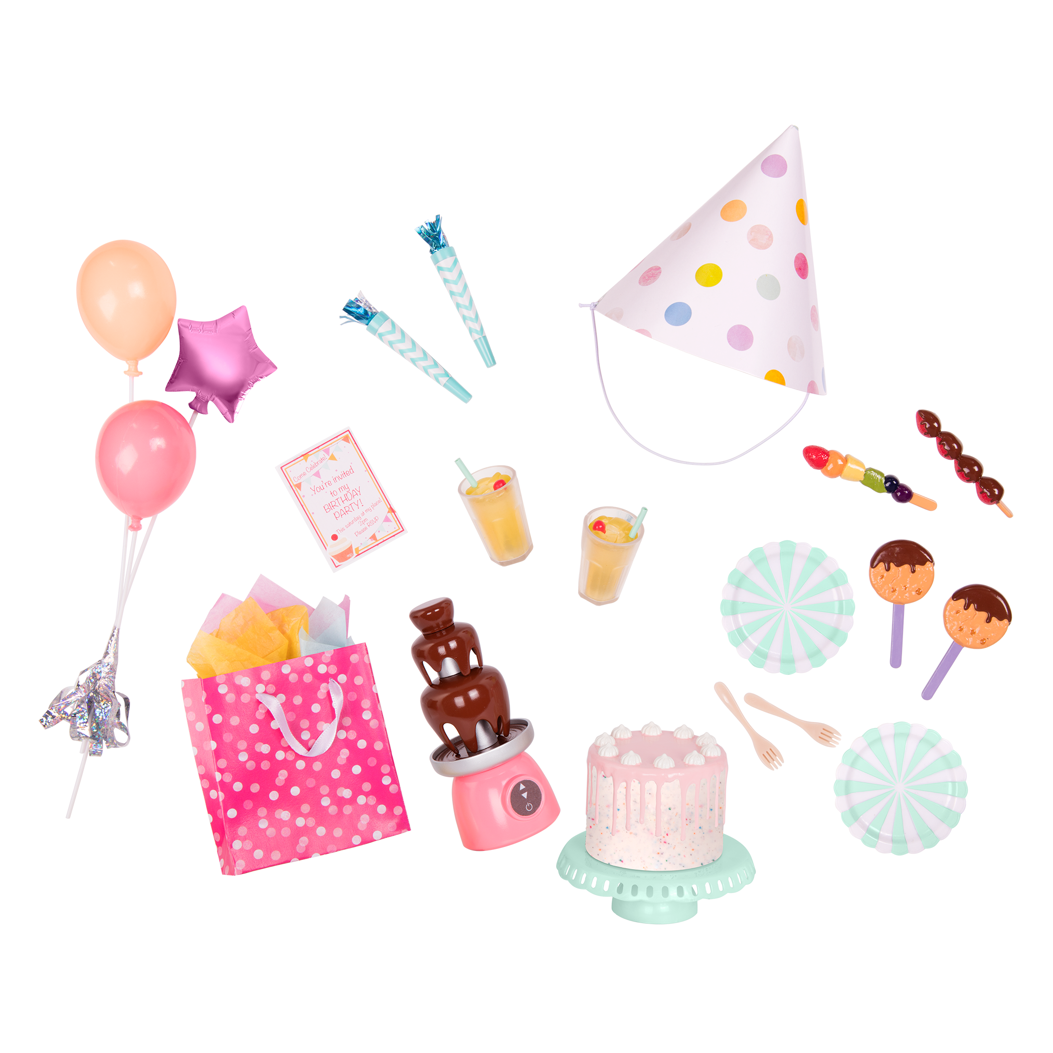 Our Generation Accessories Sweet Celebration Birthday Set for 18" Doll