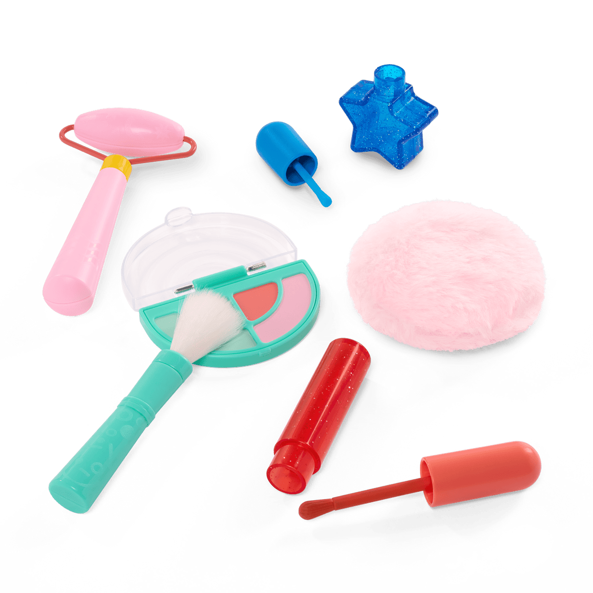 Battat Shine 'N' Smile Vanity Beauty Set – Light-Up Star Mirror, Working Drawer & 11 Beauty Accessories (Ages 3+)