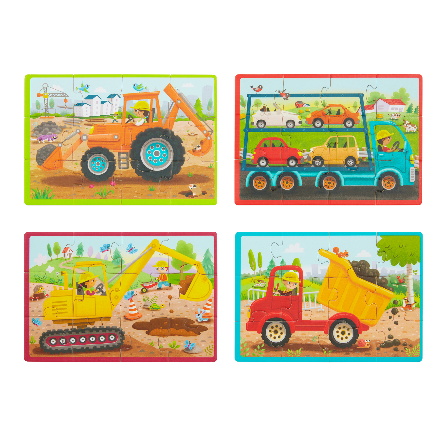 B Toys Wooden Truck Puzzles 48 Pieces
