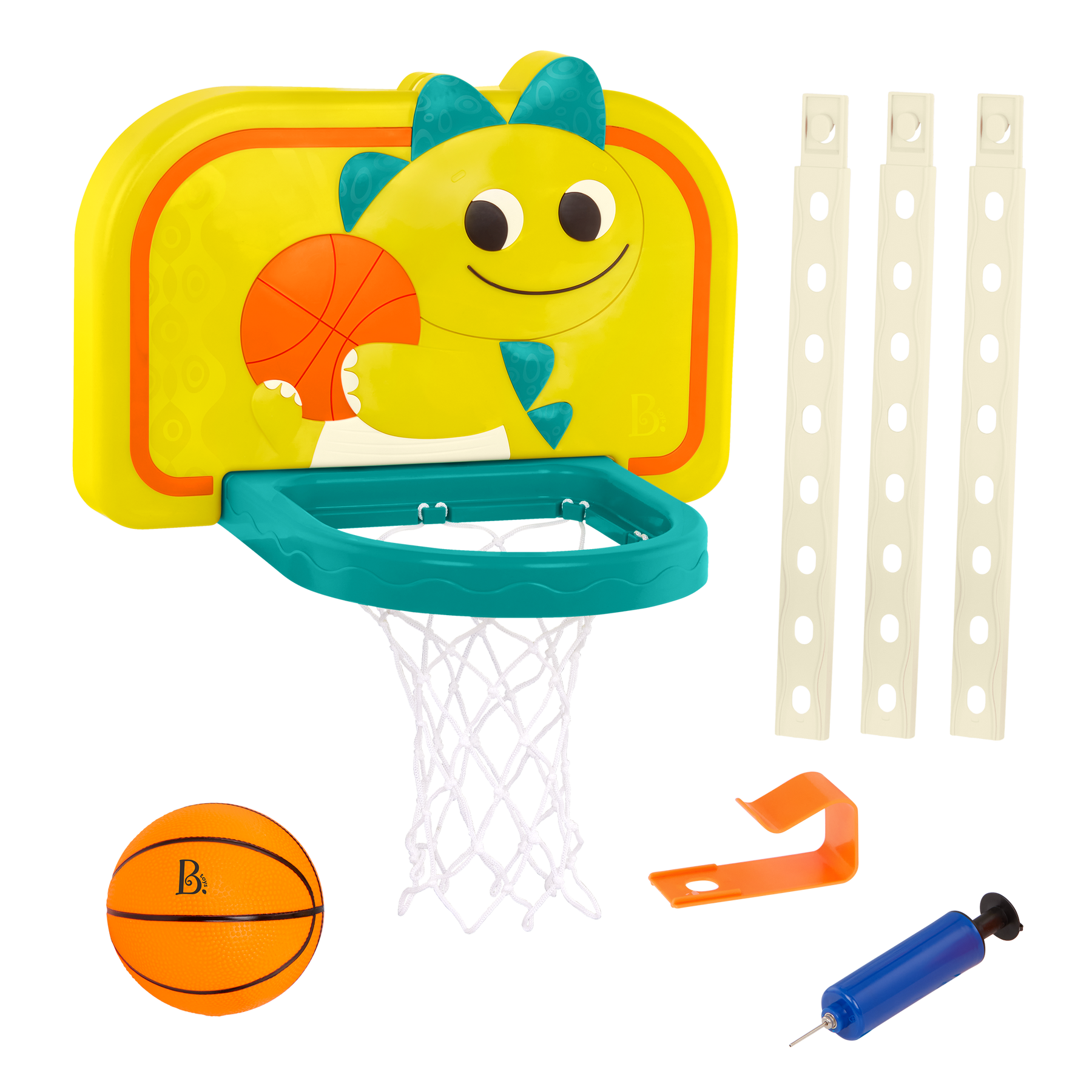 B Toys Dinosaur Dribble Basketball Net