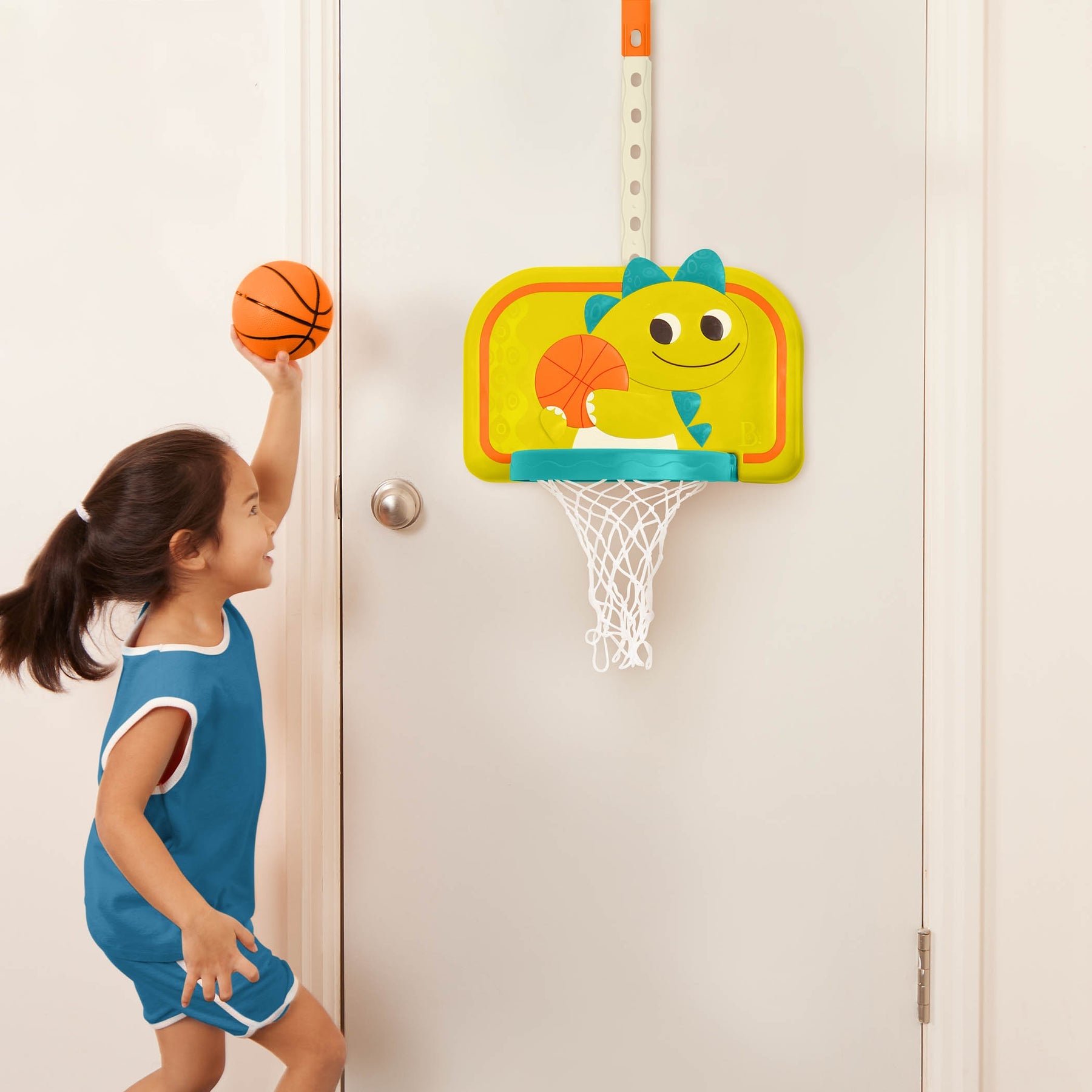 B Toys Dinosaur Dribble Basketball Net