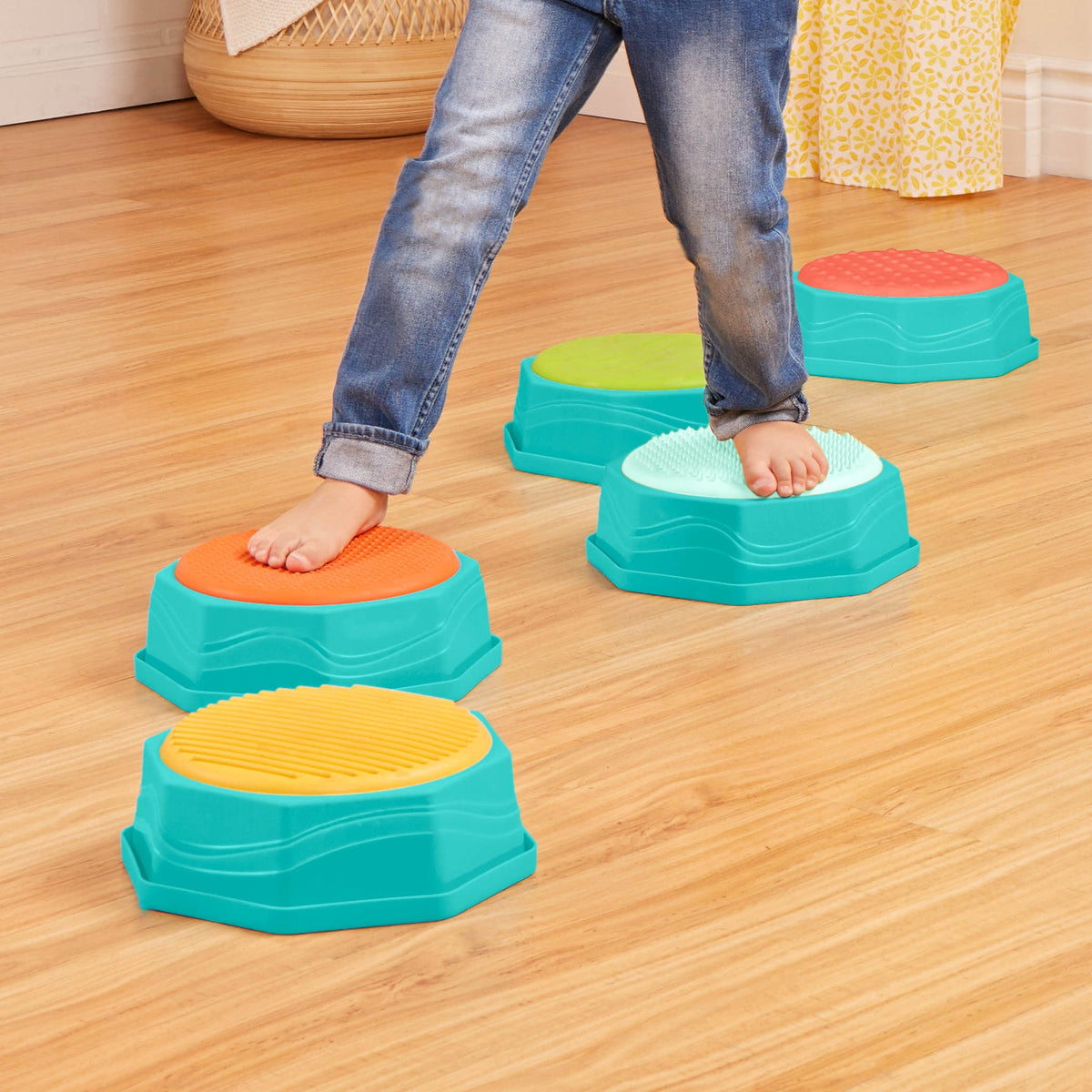 B. Active 10-Piece Balance Beam Set – Connectable Textured Sensory Beams for Balance & Coordination (Ages 3+)