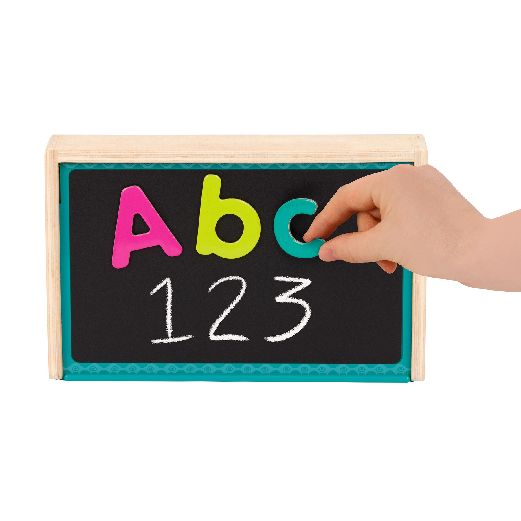 B Toys Magnetic Letters Numbers Wooden Box 63 pieces