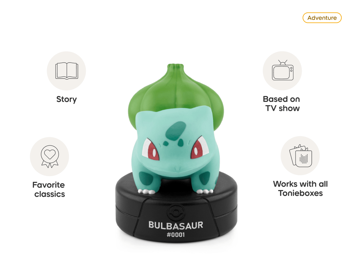 Tonies Pokémon Bulbasaur Tonie – Screen-Free Audio Figure with Pokémon Stories & Songs (Ages 4+)