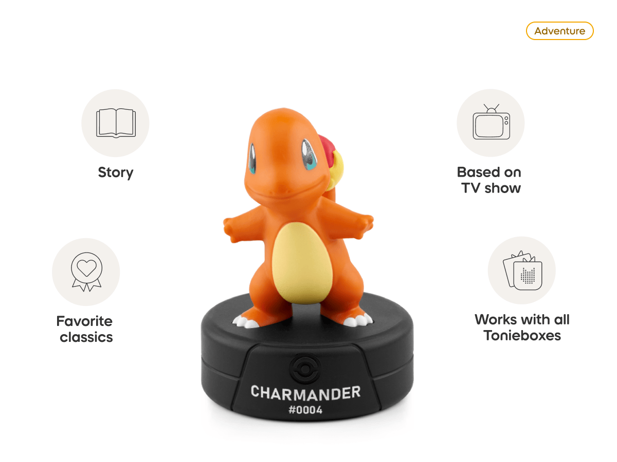 Tonies Pokémon Charmander Tonie – Screen-Free Audio Figure with Pokémon Stories & Songs (Ages 4+)