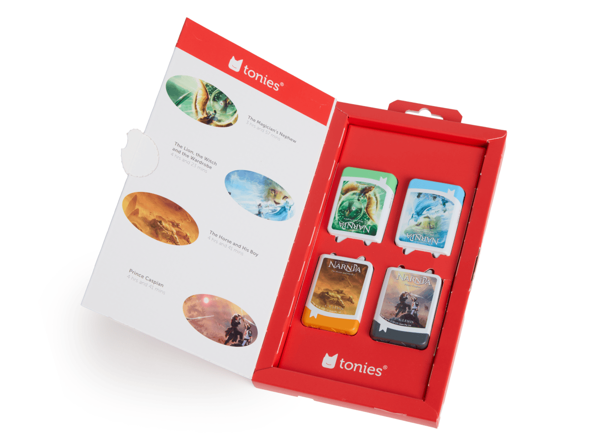 Tonies Book Tonie Chronicles of Narnia Book Tonie 4-Pack – Screen-Free Audio Companion for Kids' Books (Ages 5+)
