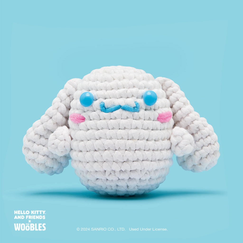 The Woobles Cinnamoroll Crochet Kit | Sanrio Beginner Amigurumi Kit for Ages 12+
