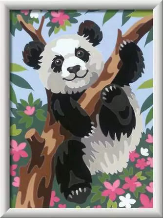 Ravensburger CreArt Kids Playful Panda – Large Paint by Numbers Art Kit (Ages 7+)