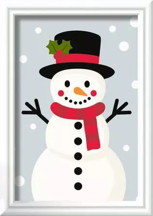 Ravensburger CreArt Kids Snowman – Christmas Paint by Numbers Art Kit (Ages 7+)