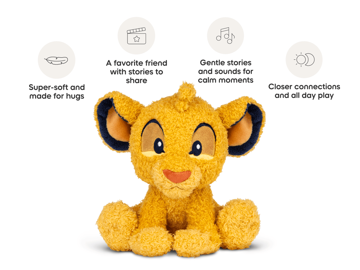 Tonies Cuddle Tonie Simba (Lion King) – Screen-Free Audio Plush with Disney Stories & Songs (Ages 1+)