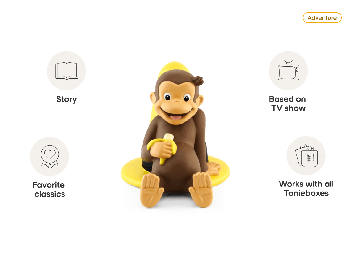 Tonies Curious George – Screen-Free Audio Tonie Figure for Kids (Ages 1+)