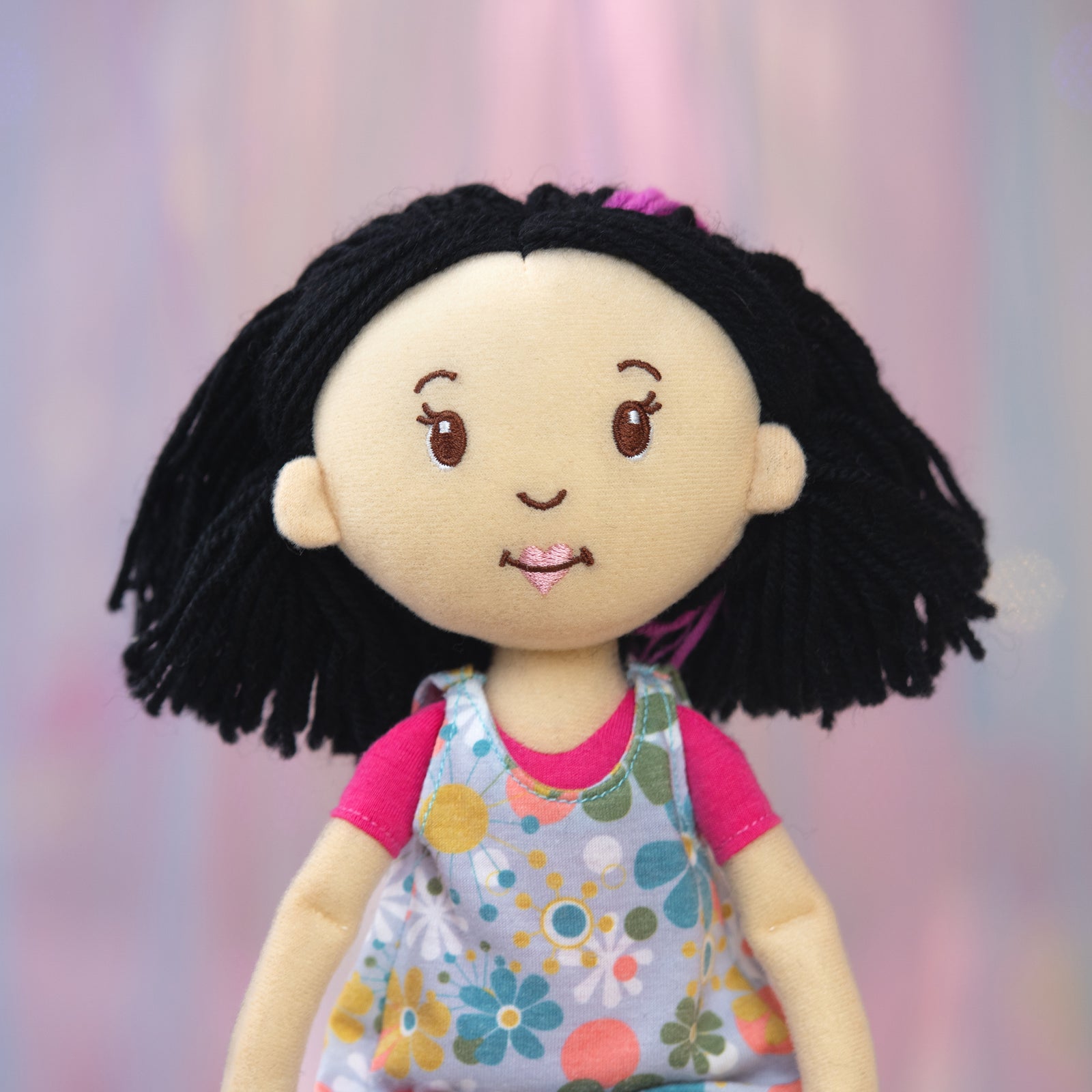 Manhattan Toy Groovy Girls Daisy Soft Doll – 13" Posable Fashion Doll with Stylable Black Hair & Magnetic Hands (Ages 3+)