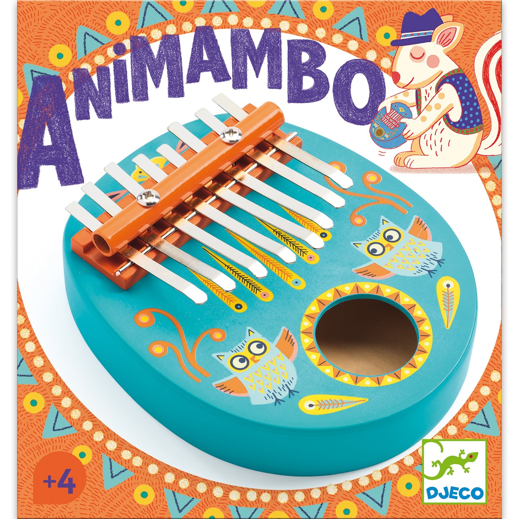 Djeco Animambo 8-Note Wooden Kalimba – Kids Thumb Piano (Ages 4+)