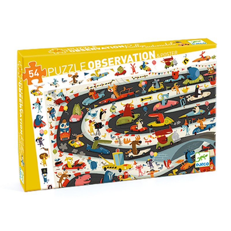 Djeco Observation Puzzle Car Rally (54 pcs)