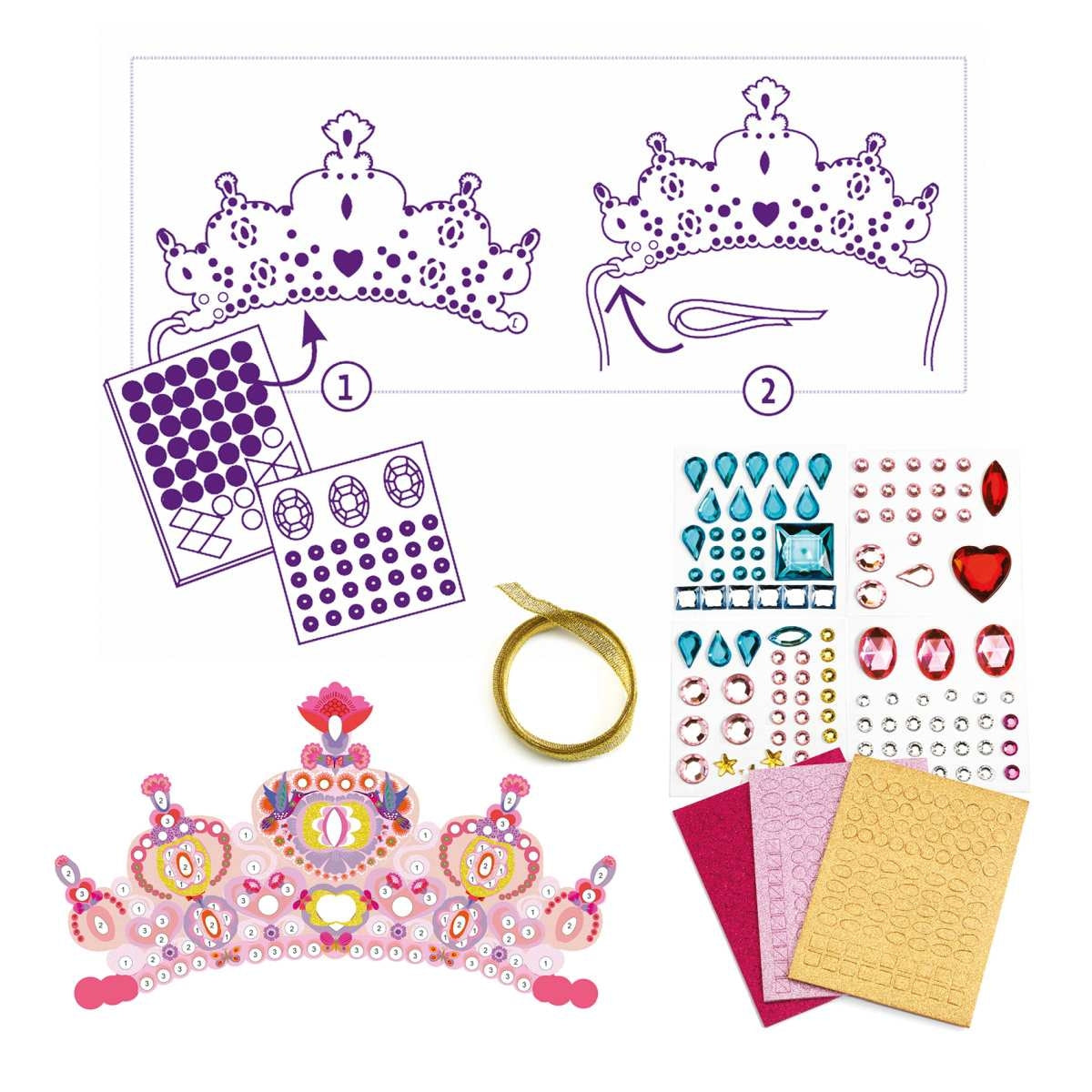 Djeco DIY Mosaic Tiaras Like a Princess