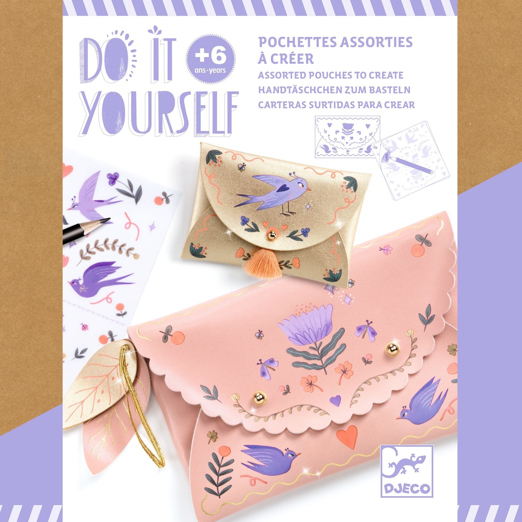 Djeco DIY Sweet Fashionista Pouches to Create