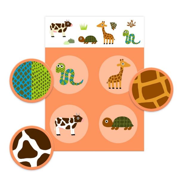 Djeco Loto Feathers and Fur (16 pc)