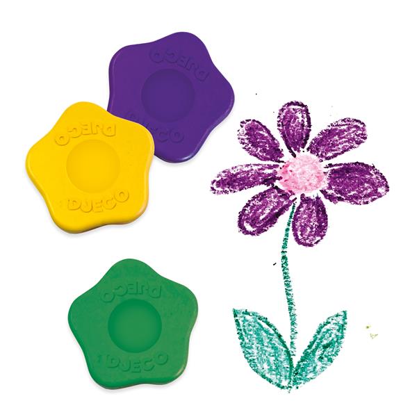 Djeco 12 Flower Crayons for Toddlers