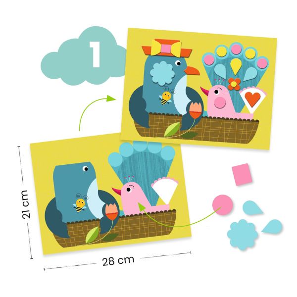 Djeco The Cat & His Pals Activity Kit – 6 Creative Activities for Toddlers (Ages 18m+)