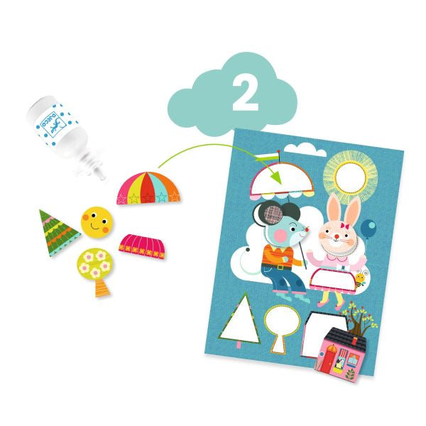 Djeco The Cat & His Pals Activity Kit – 6 Creative Activities for Toddlers (Ages 18m+)