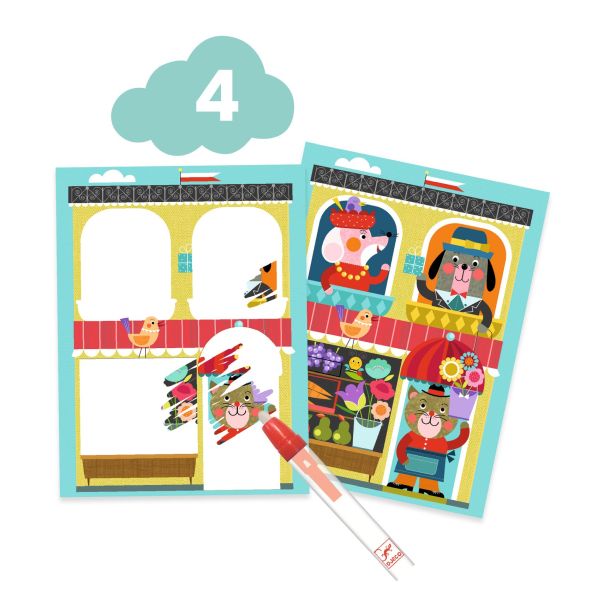 Djeco The Cat & His Pals Activity Kit – 6 Creative Activities for Toddlers (Ages 18m+)