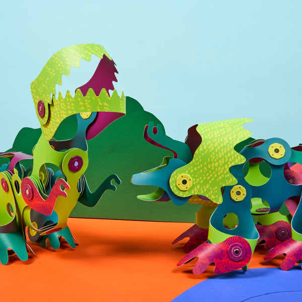 Clixo Dino Adventure Pack – 36-Piece Flexible Magnetic Building Set for Kids (Ages 6+)