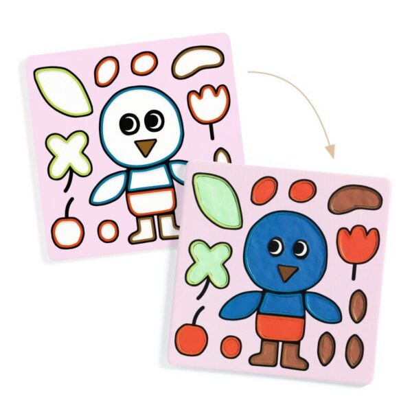 Djeco Naughty Garden Friends Air-Dry Clay Colouring Kit – Mess-Free Texture Art (Ages 4+)