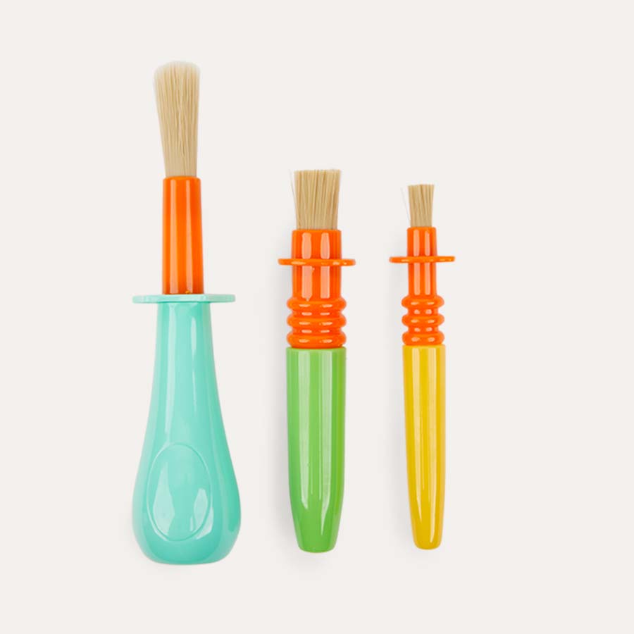 Djeco 3 Special Effect Paintbrushes – Creative Art Brushes for Kids (Ages 3+)