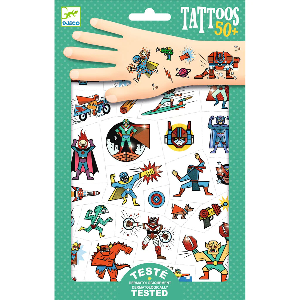 Djeco Tattoos Heroes vs Villains