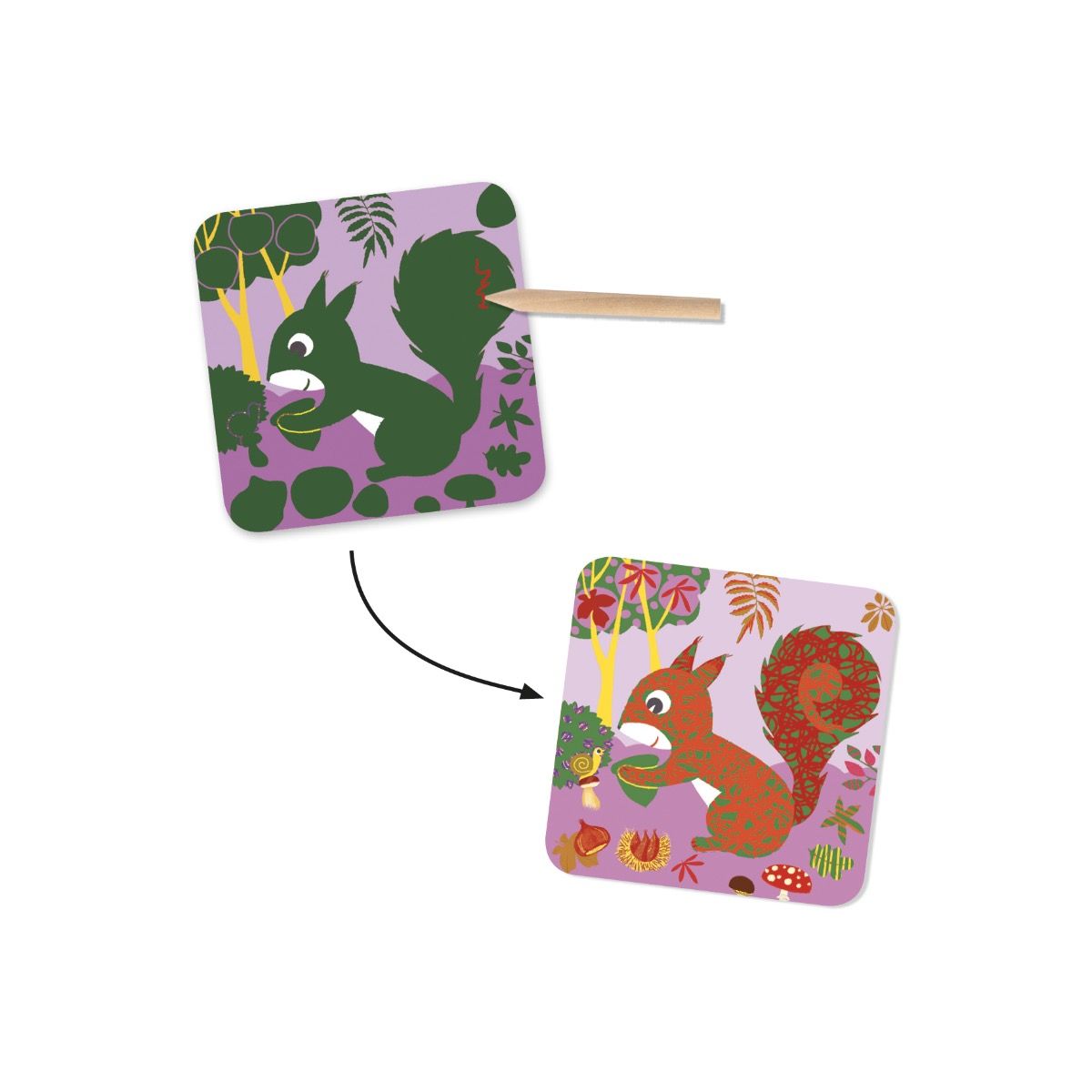 Djeco Scratch Cards Country Creatures