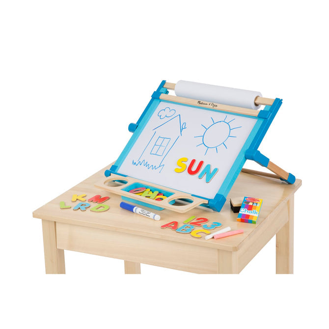 Melissa & Doug Deluxe Wooden Double-Sided Tabletop Easel