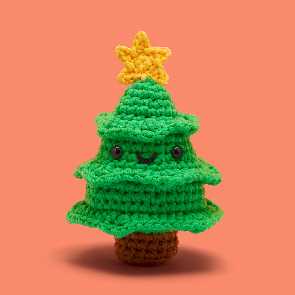 The Woobles Douglas the Fir Beginner Crochet Kit | Christmas Tree Amigurumi for Ages 8+