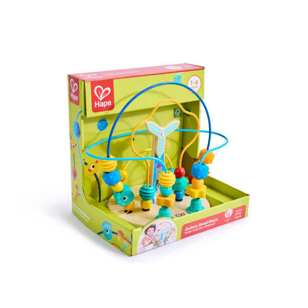 Hape Galaxy Bead Maze – Outer Space Fine Motor Activity Toy (Ages 12m+)