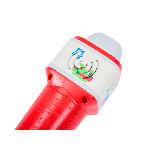 Hape Popstar Microphone – Kids Voice-Changing Toy Mic with 5 Background Tracks & Pixel Lights (Ages 3+)
